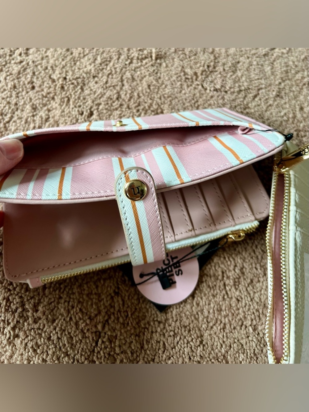 nanette lepore Pink Stripe Wallet with Card Holder - Picture 11 of 15